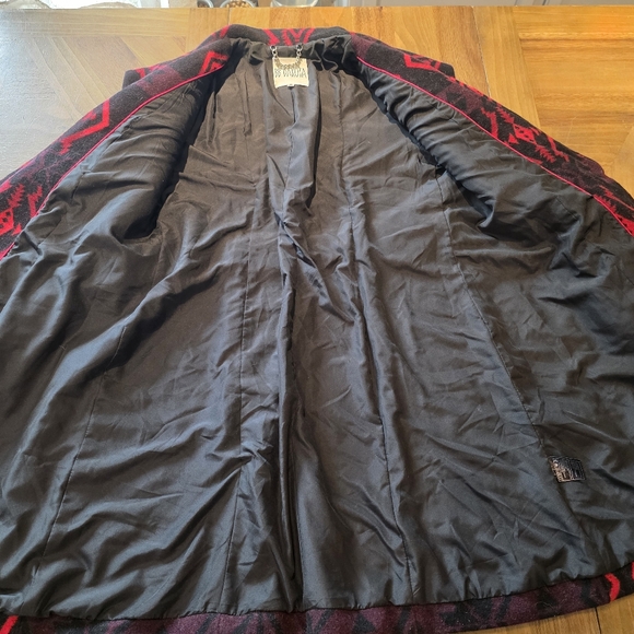 BB DAKOTA Southwest Aztec Coat Wrap Davida Black Jacket Sz Medium Tribal Print - Picture 7 of 12